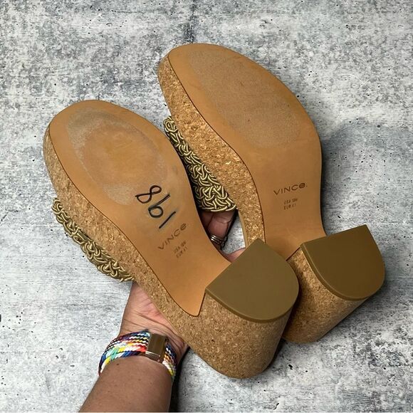 Vince Nicki Platform Slide Sandal 10 - Picture 6 of 7